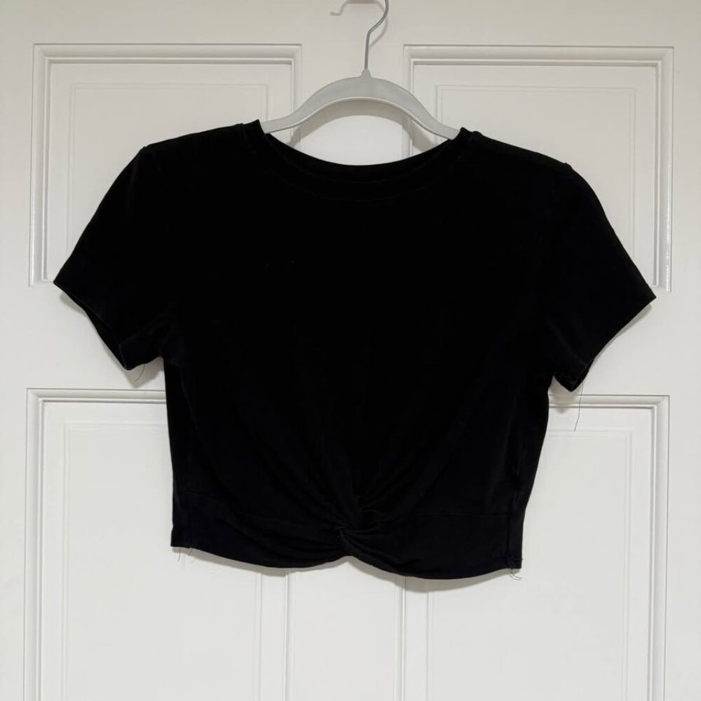 Black Cropped T-Shirt